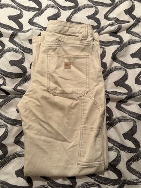 Aritzia Tna Tan Cargo Work Pants with Utility Pockets